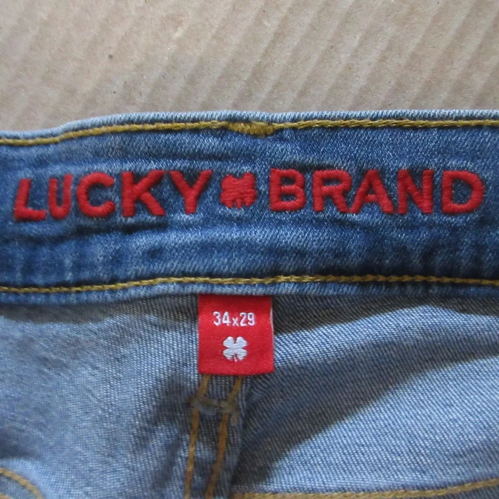 LUCKY BRAND 223 Straight Leg Jeans Mens Sz 34x29 Blue Classic Stretch Denim NWT